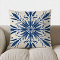 Axyaa Christmas Trees & Swirls Pattern Pillow Cover for Sofa, Bedroom, Car