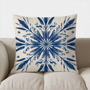 Axyaa Christmas Trees & Swirls Pattern Pillow Cover for Sofa, Bedroom, Car