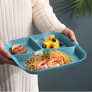 Axyaa Food Grade Plastic Dinner Plate Multipurpose Storage Tray Heat-resistant Dishes