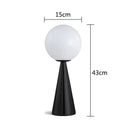 Axyaa Glass Ball Table Lamp with Creative Brass Cone Design