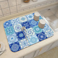 Ethnic Printed Coffee Draining Mat by Axyaa: Super Absorbent & Quick Drying Rug