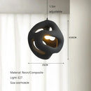 Nordic Wabi Sabi Twist Pendant Lamp by Axyaa - E27 Chandelier for Home Décor