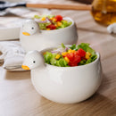 Axyaa Ceramic Duck Egg Beater Bowl - Kitchen Utensil for Runny Eggs