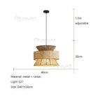 Axyaa Handmade Hemp Rope Pendant Light For Restaurant Bar Cafe Vintage Chandelier
