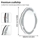 Axyaa Crystal Arch Vanity Mirror with Crushed Diamonds for Home and Hotel Wall Decor