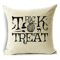 Axyaa Halloween Pumpkin Owl Bat Linen Throw Pillowcase