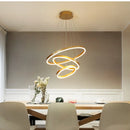 Axyaa LED Rings Ceiling Chandelier: Modern Living Room Dining Room Decor
