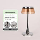 Axyaa Chrome Rechargeable LED Desk Lamp for Home Decor and Lighting