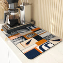 Axyaa Coffee Mat: Quick Dry Kitchen Drying Mat for Draining, Flowers Fruits Design