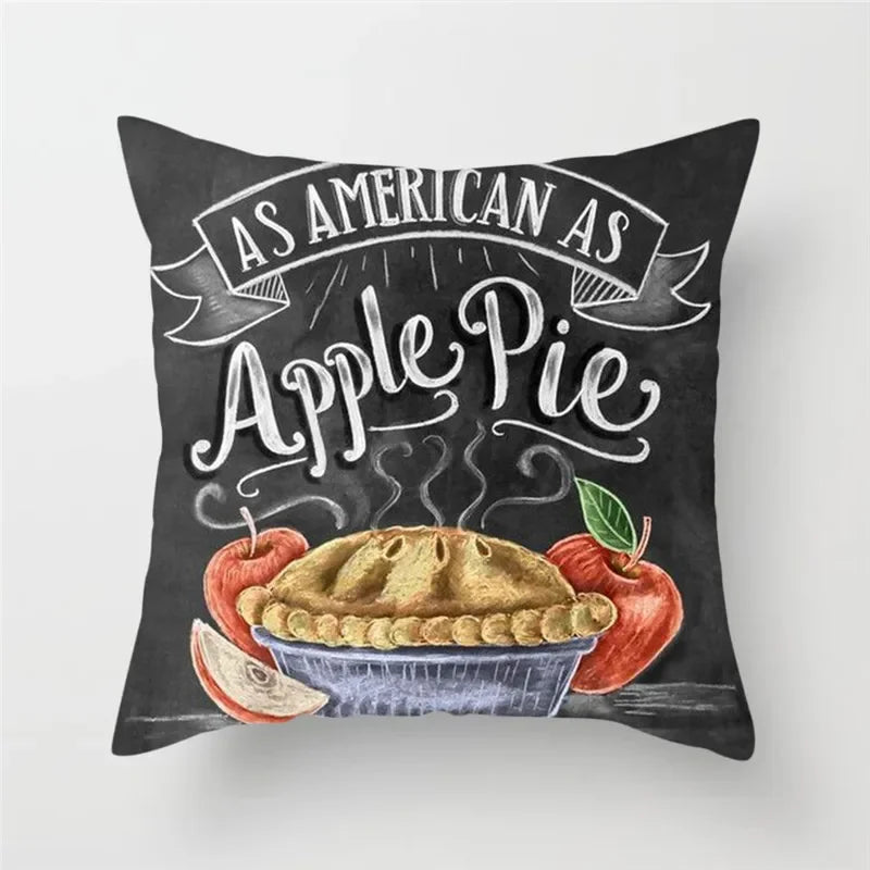 Axyaa Coffee Burger Wine Pie Juice Cushion Cover 45x45cm
