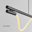 Axyaa Nordic Minimalist Metal Black Chandelier Bar Office Indoor Lighting