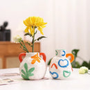 Axyaa Ceramic Hand-Painted Vase for Living Room Flower Arrangement