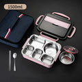Axyaa 1500ML Stainless Steel Thermal Lunch Box Soup Bowl Leak-Proof Bento Box