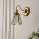Axyaa Vintage Style Blue Flower Glass Wall Sconce LED Lamp Fixture