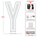 Axyaa Large Colorful Neon Light Sign with A-Z Alphabet & Free Stand