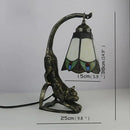 Axyaa Tiffany Cat Table Lamp: LED Vintage Creative Light for Home Bedroom