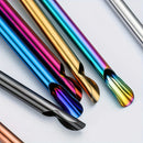 Axyaa Stainless Steel Pearl Milk Tea Straws Set with Brush Cocktail Bar Accessories