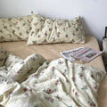 Axyaa Korean Ins Style 2024 Duvet Cover Set Twin Queen Bed Linen