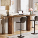 Axyaa 63" Bar Table with Pillar Legs, Rectangle Kitchen Counter Height Pub Table