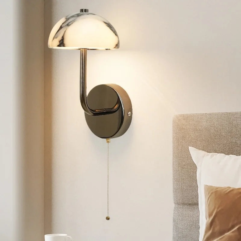 Axyaa Nordic LED Wall Sconce Marble Iron Modern Interior Lighting
