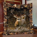 Axyaa Vintage Elk Flannel Throw Blanket - Cozy All-Season Gift for Home & Travel