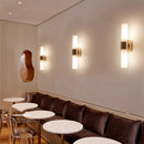 Axyaa Modern Metal Glass Wall Sconce for Bedroom and Home Decor