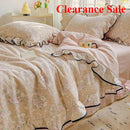 Axyaa Kapok Ruffle Leaf Edge Summer Quilt Set - Double-Layer Yarn, Wrinkle-Free