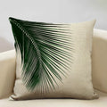 Axyaa Leaf Cushion Cover: Soft Linen Pillowcase 45x45cm