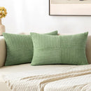 Axyaa Corduroy Boho Patchwork Pillow Cover