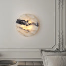 Axyaa Round Natural Stone Wall Lamp | Modern Living Room & Bedroom Lighting Fixtures
