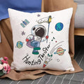 Axyaa Astronaut Theme Pillow Cover Set for Home Decor - 45*45 Size