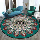 Ethnic Mandala Round Carpet for Living Room Decor by Axyaa