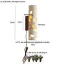 Axyaa LED Wall Lights for Home Dining Stair Bedroom Stone Wood Wabi Sabi Sconce