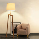 Axyaa Wooden Art Decor Floor Lamp for Living Room Bedroom Kitchen Stand Bedside