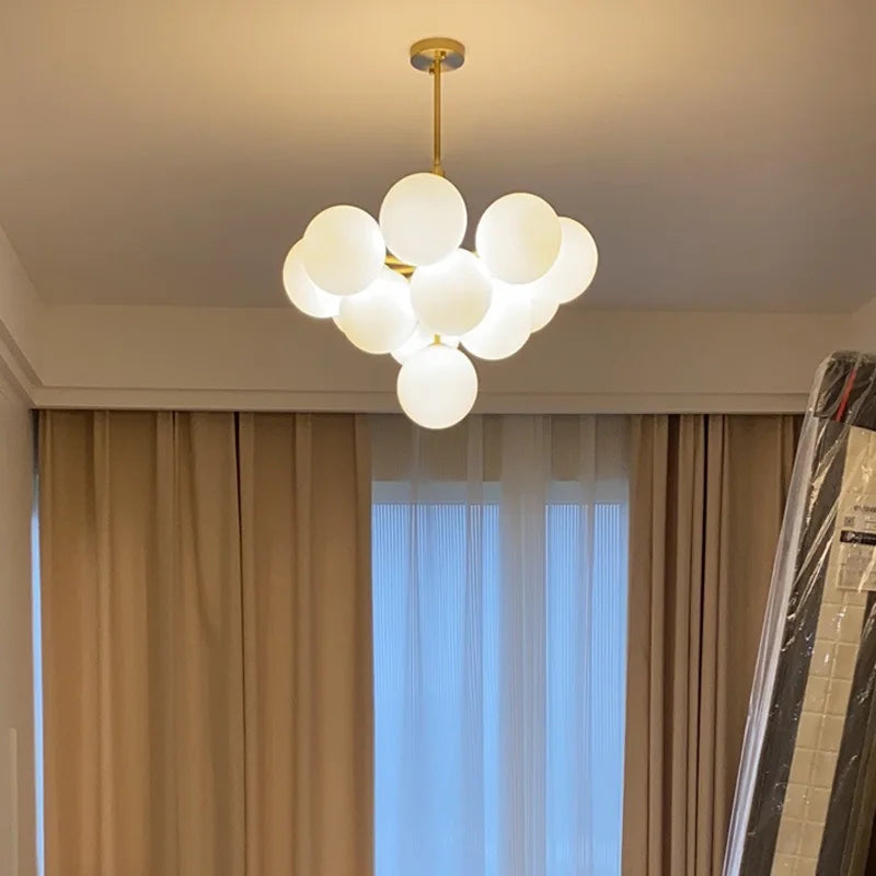 Axyaa Glass Ball Pendant Lamp: Modern Luxury for Home Decor and Restaurant Lighting