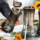 Axyaa Glass Vase for Lilies: Minimalist Nordic Living Room Decor