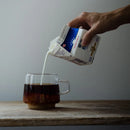 Axyaa 350ml Stackable Glass Coffee Tea Cup in Amber Blue Green Colors