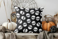 Axyaa Halloween Skeleton Moon Stars Pillow Cover for Sofa Bedroom Car