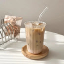 Axyaa 420ml Heat-Resistant Glass Tumbler Cup for Coffee, Juice, and Iced Latte, Nordic Design