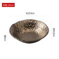 Rusty Glazed Ceramic Dessert Bowl Set by Axyaa