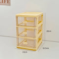 Axyaa Clear Plastic Desktop Organizer with Drawers for Office, School, and Makeup Storage