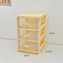 Axyaa Clear Plastic Desktop Organizer with Drawers for Office, School, and Makeup Storage