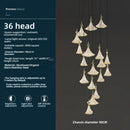 Axyaa Rotating Crystal Pendant Light for Staircase Luxe Ambiance