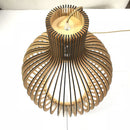 Axyaa Wood Bird Cage Pendant Lamp: Modern Design for Stylish Indoor Lighting
