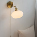 Axyaa Japanese Style LED Wall Sconce Glass Rotate Stair Light Fixtures