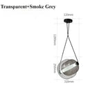 Axyaa Nordic Glass Chandelier LED Pendant Light for Modern Dining Room