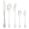 Axyaa Vintage Flower Carved Stainless Steel Cutlery Set - 5Pcs Dinnerware Kit