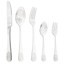 Axyaa Vintage Flower Carved Stainless Steel Cutlery Set - 5Pcs Dinnerware Kit