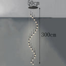 Axyaa Crystal Stair Chandelier Light - LED Ceiling Lamp for Living Room