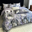 Axyaa 800TC Egyptian Cotton Bedding Set, Vintage Oil Print Style, Luxury Sheets